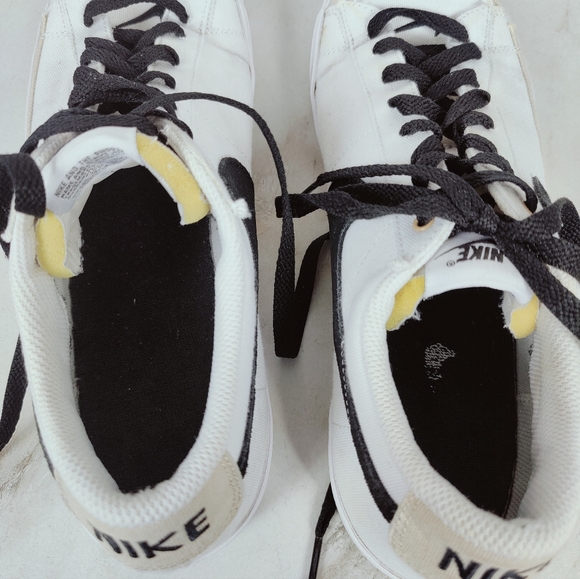 Nike Men's Blazer Low '77 Vintage White Black Canvas Sneakers, 10.5 - Picture 6 of 11